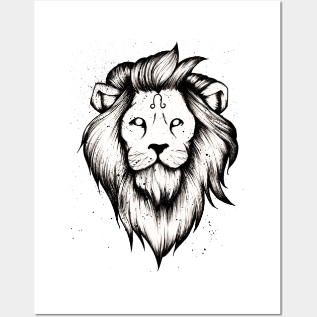 Leo Zodiac Wall Art by snowsart